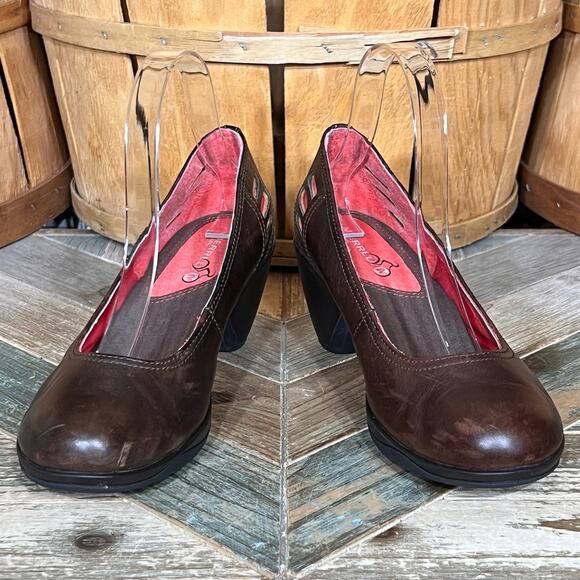 Merrell Evera Brown Leather 2.75" Heel Cycling Comfort Slip-On Pumps Womens 7 - Picture 7 of 12